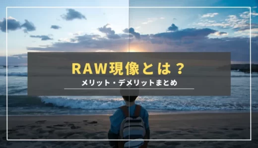 【RAW現像とは？】JPEGとの違いからRAW現像のメリット・デメリットまで