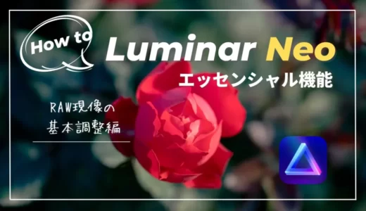 【Luminar Neo】エッセンシャル機能の使い方｜露出・色補正・ルミナーネオ