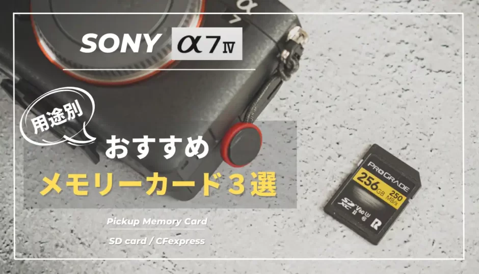 【メモリーカード】SONY α7ⅣにおすすめなSDカード・CFexpressカードはどれ？