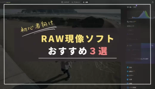 【2022年最新】初心者におすすめRAW現像ソフト３選｜レタッチツール