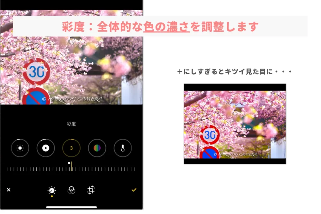 iPhone_桜レタッチ_彩度