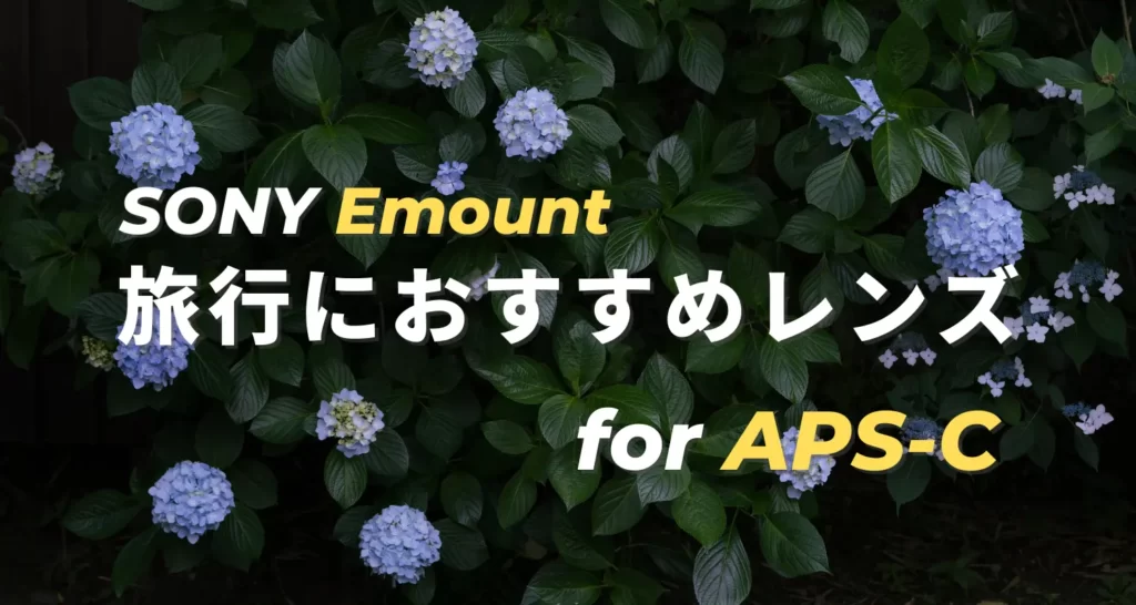 旅行におすすめSONY Eマウントレンズ（APS-C編）